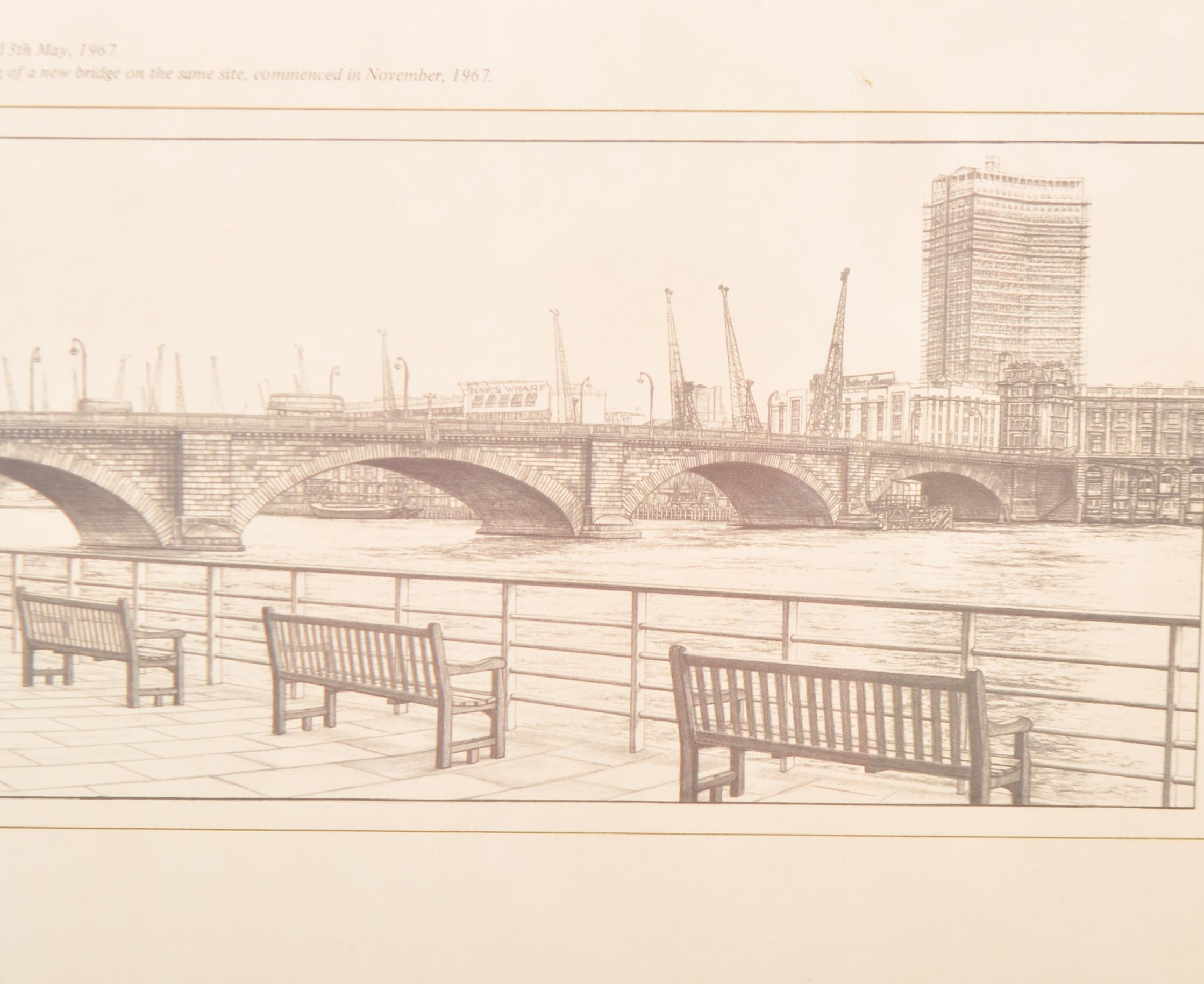 RONALD JONES LONDON BRIDGE LIMITED EDITON PRINT - Image 2 of 4