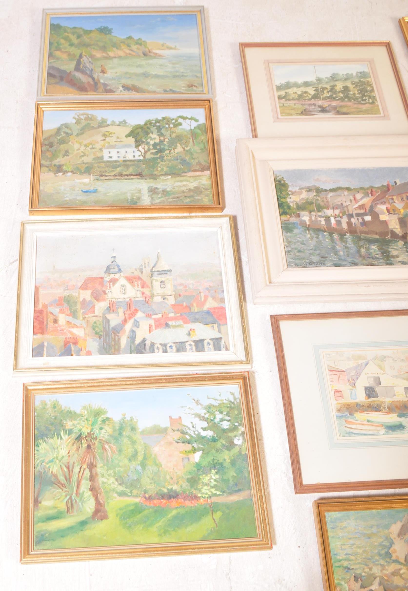 COLLECTION OF 20TH CENTURY AMATEUR OIL ON BOARD PAINTINGS - Image 3 of 6