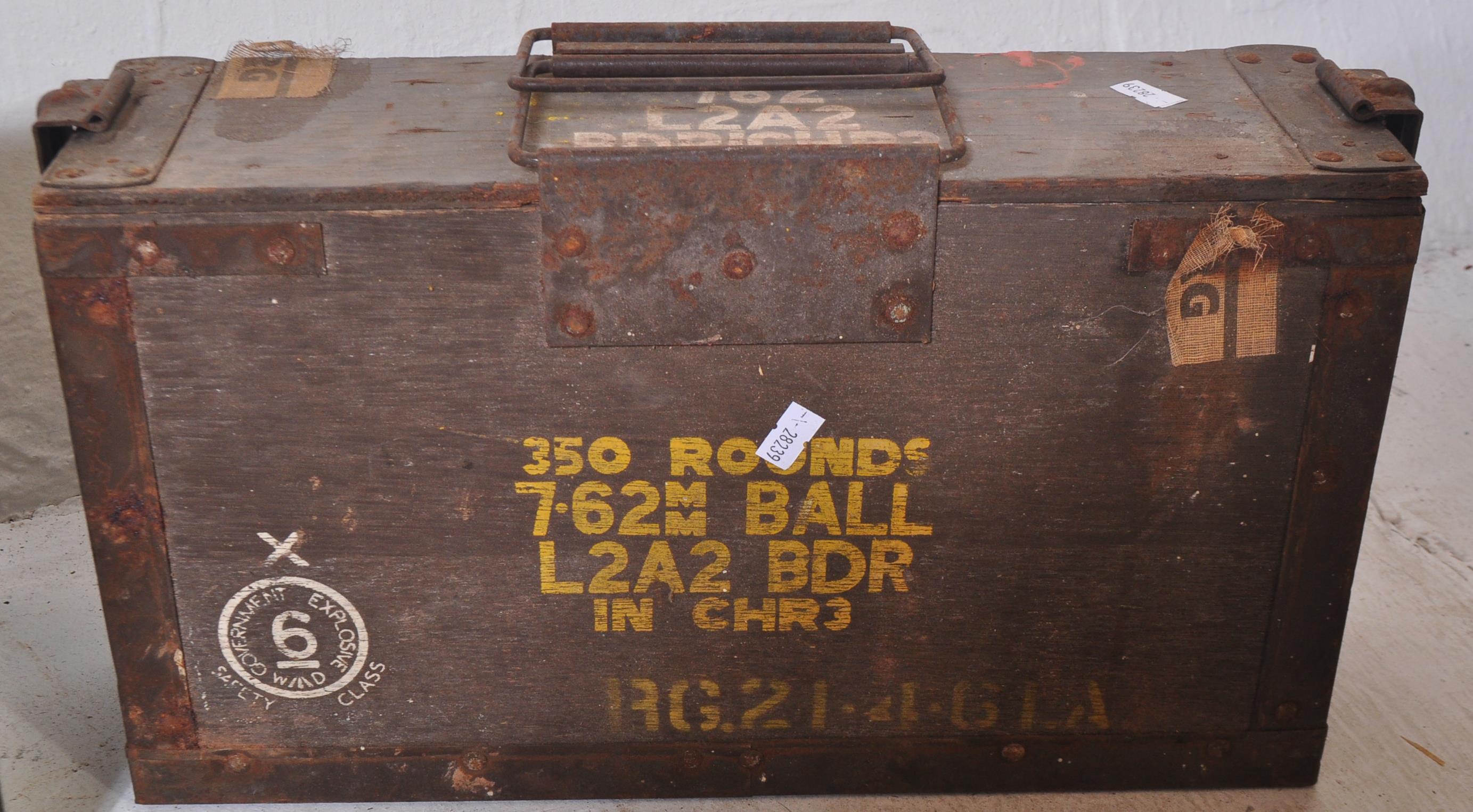 FOUR WORLD WAR II METAL AMMUNITION BOXES - Image 5 of 6