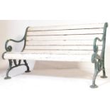 20TH CENTURY WOODEN & IRON GARDEN BENCH