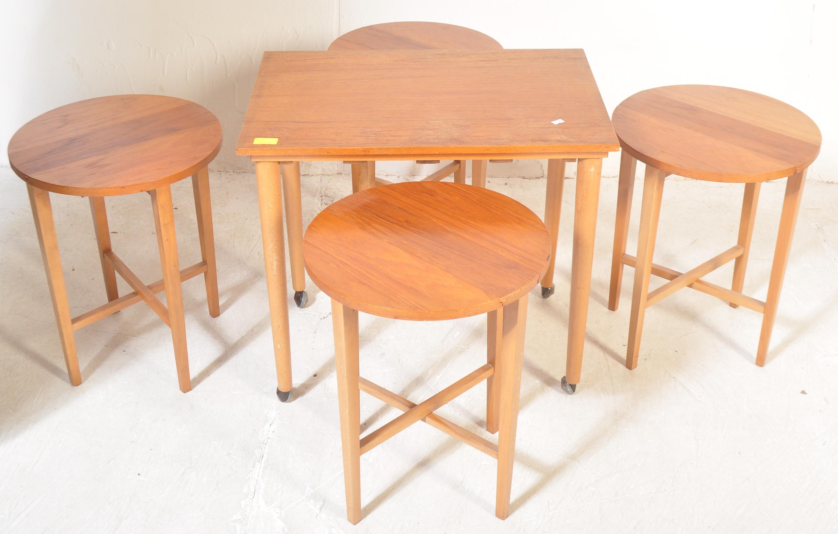 1960S TEAK DROP LEAF NEST OF TABLES - Image 4 of 4