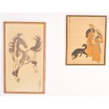 TWO CHINESE PRINTS - XU BEIHONG & ZHANG DAQIAN