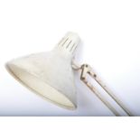 INDUSTRIAL WHITE ENAMEL CLAMP LAMP