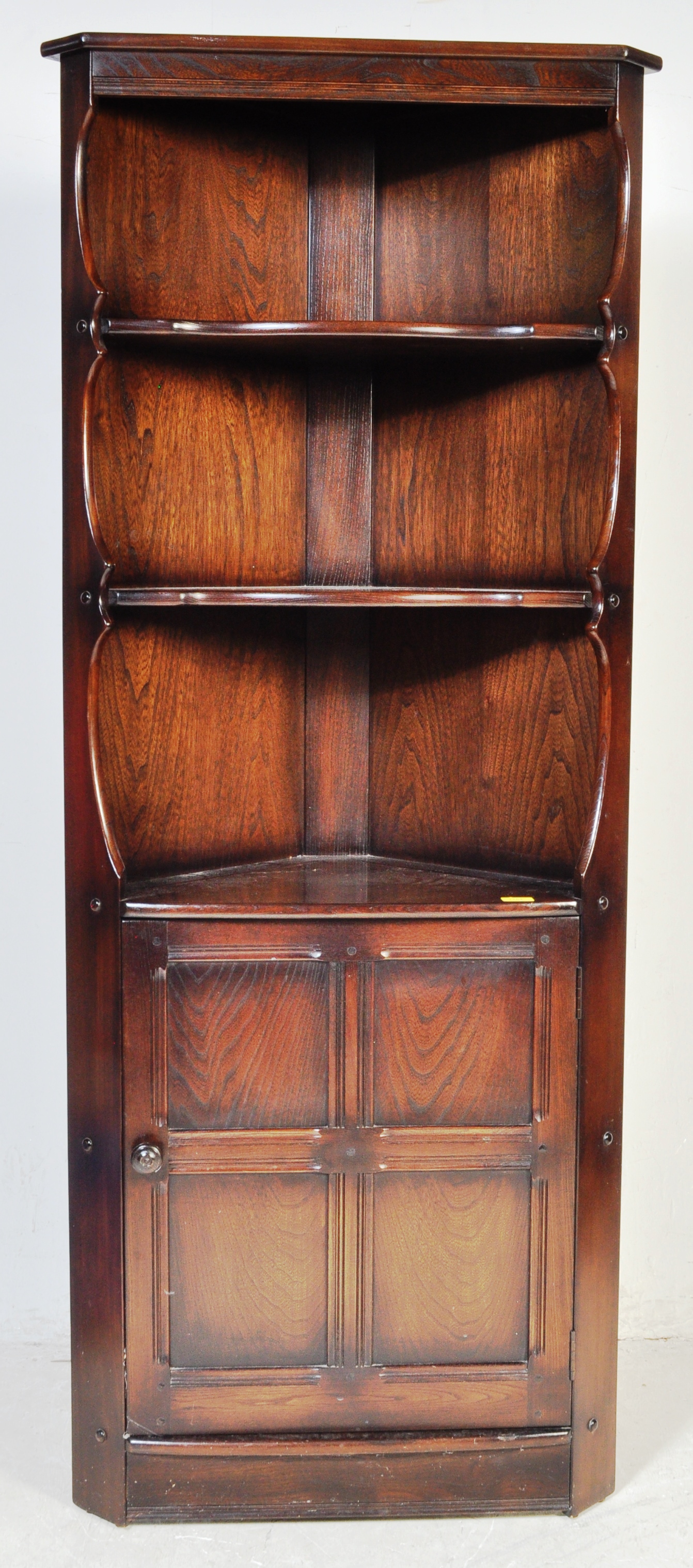 ERCOL BEECH & ELM FLOOR STANDING CORNER CABINET