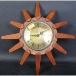 MID CENTURY ANSTEY & WILSON SUNBURST WALL CLOCK