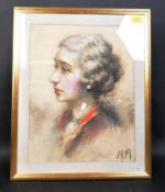 EARLY 20TH CENTURY PASTEL PORTRAIT PAINTING