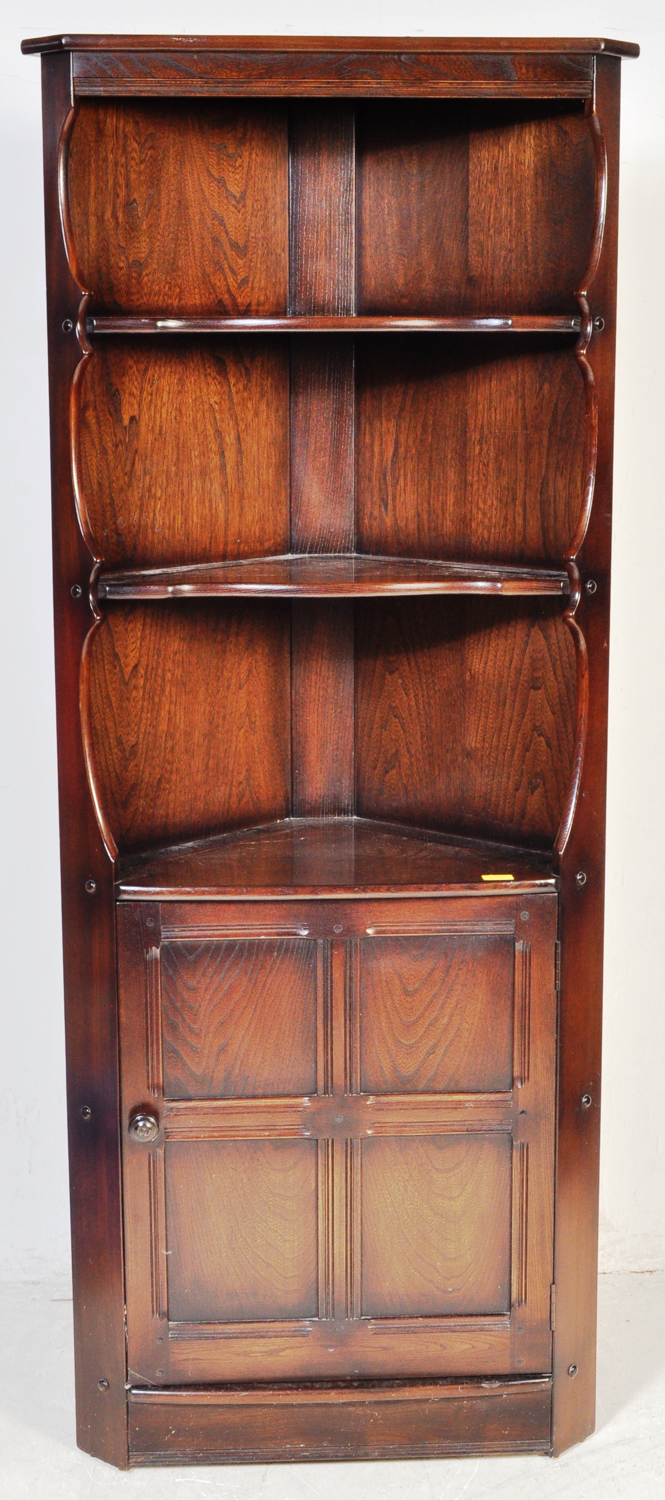 ERCOL BEECH & ELM FLOOR STANDING CORNER CABINET - Image 2 of 4