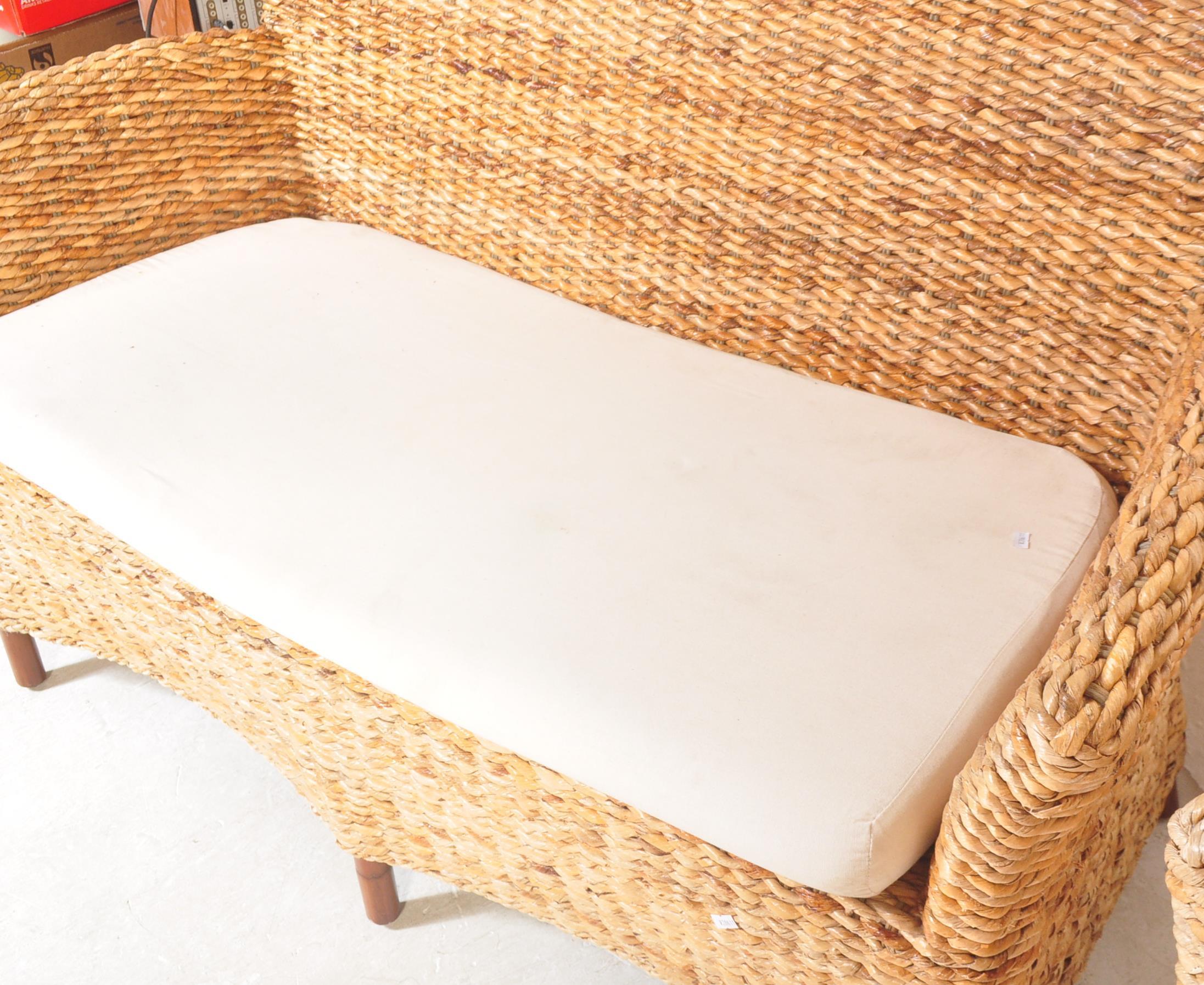 VINTAGE 20TH CENTURY WICKER CONSERVATORY SOFA - Image 3 of 6