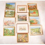 COLLECTION OF 20TH CENTURY AMATEUR OIL ON BOARD PAINTINGS