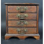 EARLY 20TH CENTURY ASH TABLE TOP CHEST OF DRAWERS