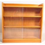 MID CENTURY TEAK GLAZED DISPLAY CABINET