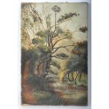 VICTORIAN 19TH CENTURY WOODLANDS PAINTING OIL ON CANVAS