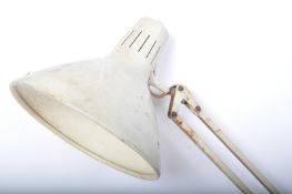 INDUSTRIAL WHITE ENAMEL CLAMP LAMP