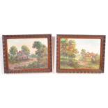 RICKETTS - TWO EARLY 20TH CENTURY OIL PAINTINGS - RURAL SCENES