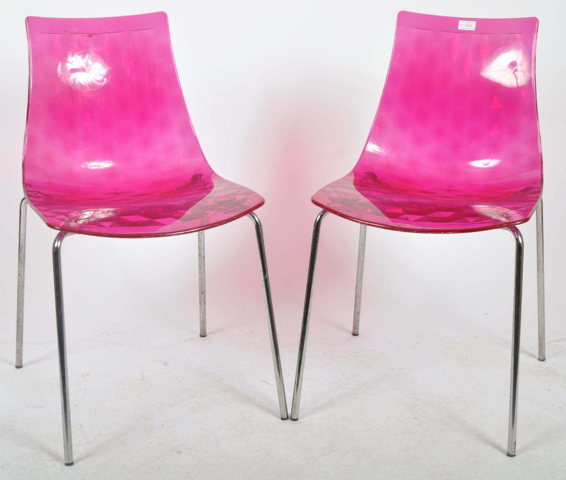 CALLIGARIS - ICE CHAIRS - TWO 80s ITALIAN DESIGNED CHAIRS