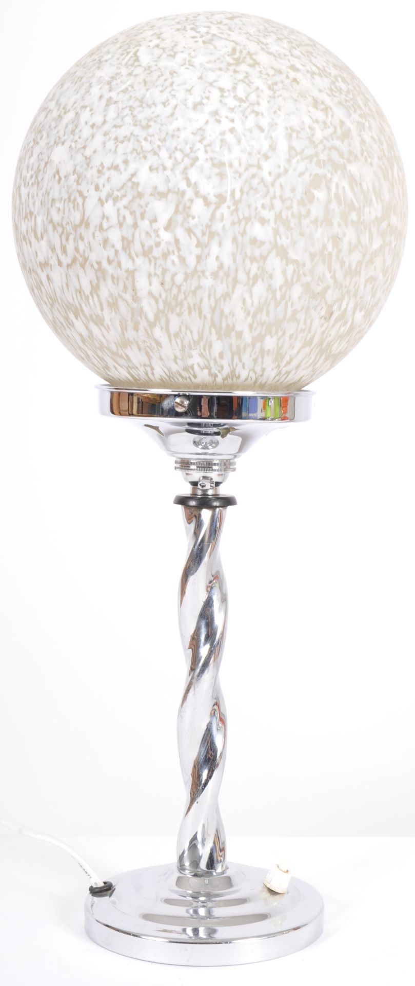 20TH CENTURY ART DECO CHROME AND GLASS TABLE LAMP - Image 6 of 9