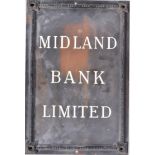 MIDLAND BANK LIMITED - MID CENTURY COPPER SIGN