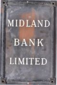 MIDLAND BANK LIMITED - MID CENTURY COPPER SIGN