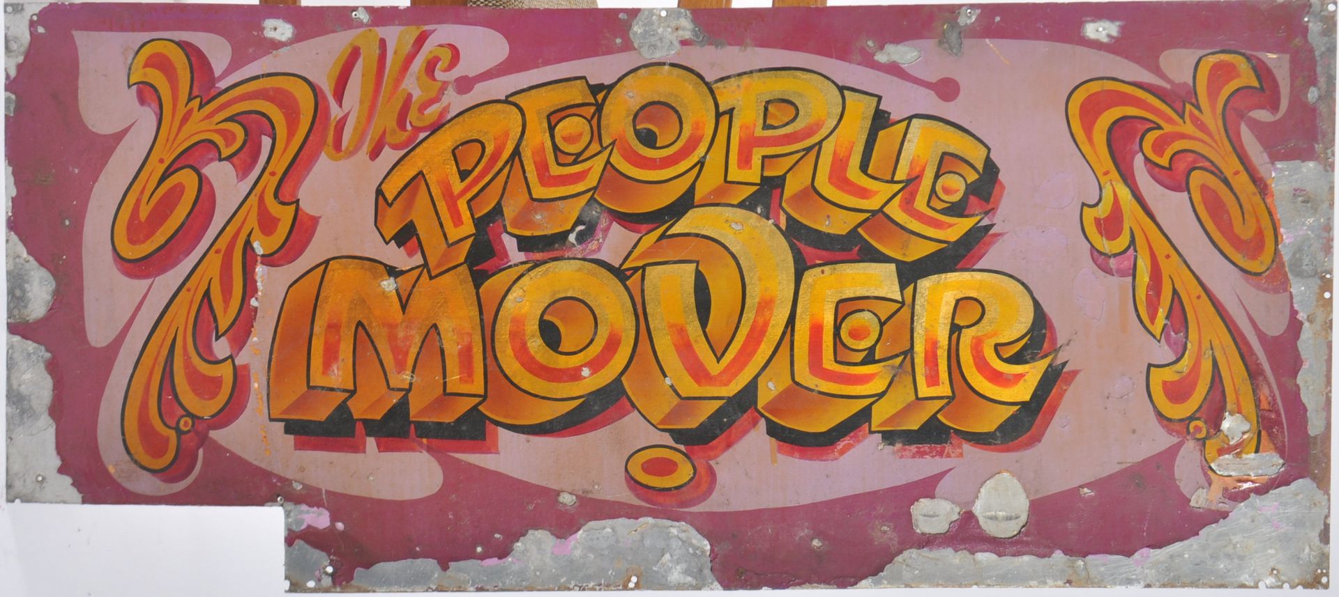 THE PEOPLE MOVER - VINTAGE FAIRGROUND METAL SIGN