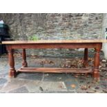 STEWART LINFORD - YEW & ELM REFECTORY DINING TABLE