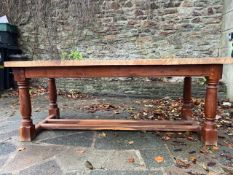 STEWART LINFORD - YEW & ELM REFECTORY DINING TABLE