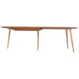 ERCOL GRAND PLANK EXTENDING BEECH AND ELM DINING TABLE