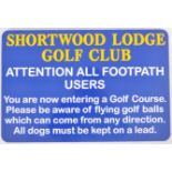 CONTEMPORARY SHORTWOOD LODGE GOLF CLUB SIGN