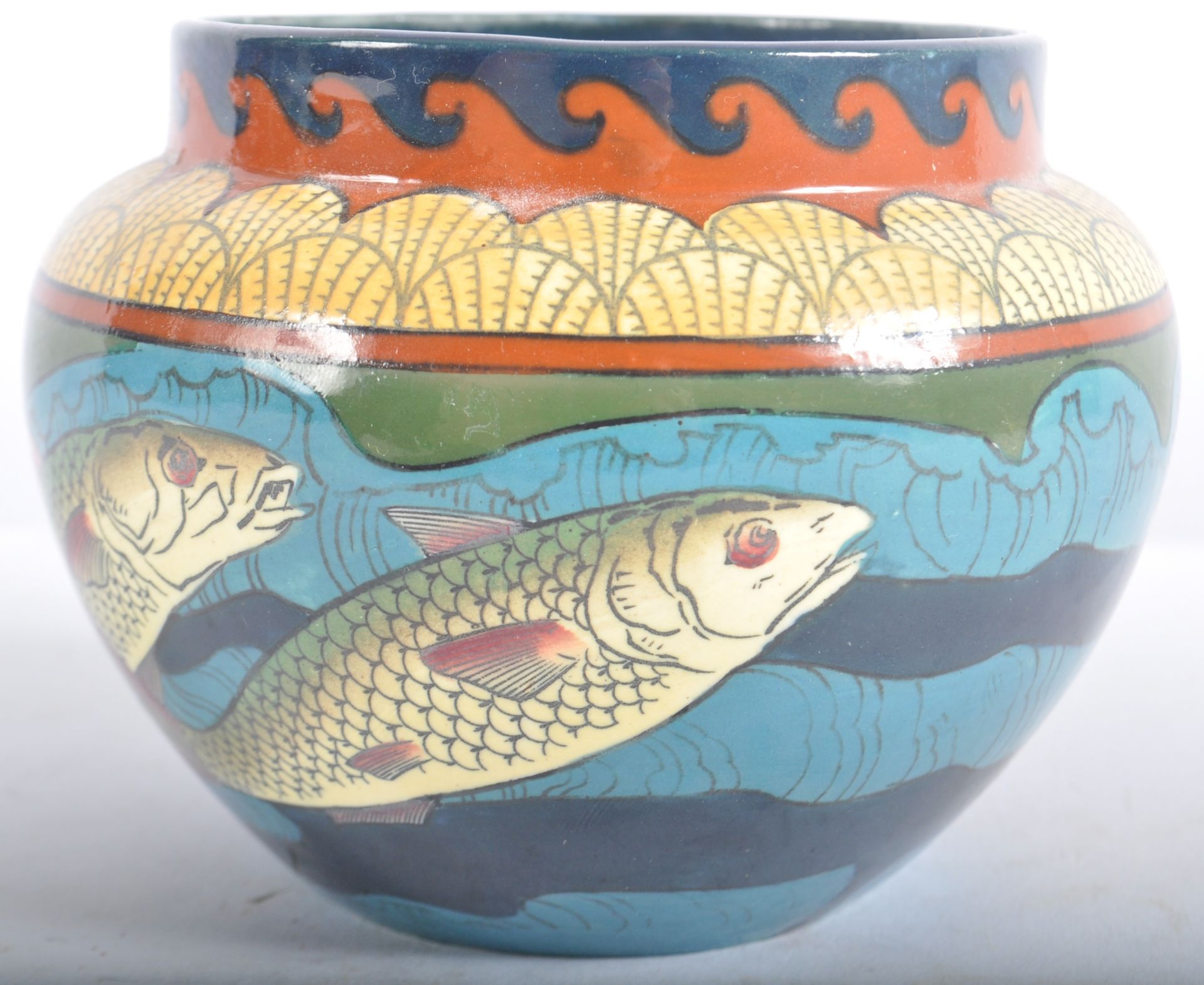 WILEMAN & CO FOLEY - INTARSIO - HAND PAINTED VASE - Image 3 of 7