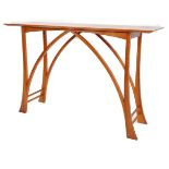 HENRY SWANZY - ARTS AND CRAFTS STYLE WALNUT CONSOLE TABLE