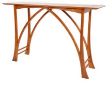 HENRY SWANZY - ARTS AND CRAFTS STYLE WALNUT CONSOLE TABLE