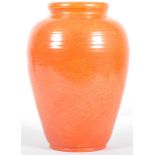 ART DECO ORANGE GLAZED POTTERY VASE