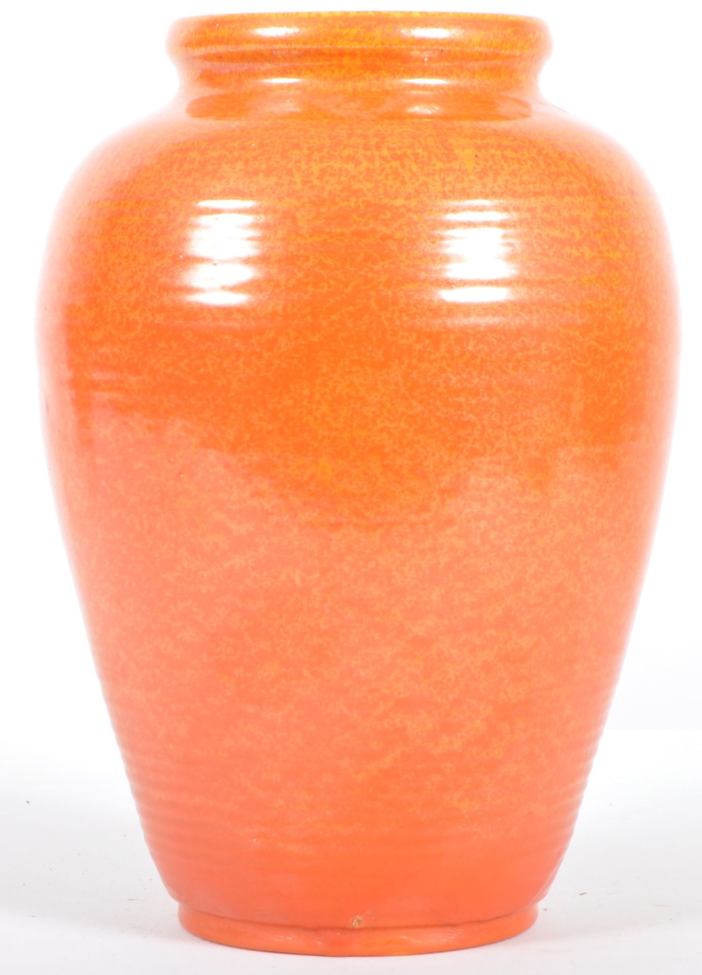 ART DECO ORANGE GLAZED POTTERY VASE