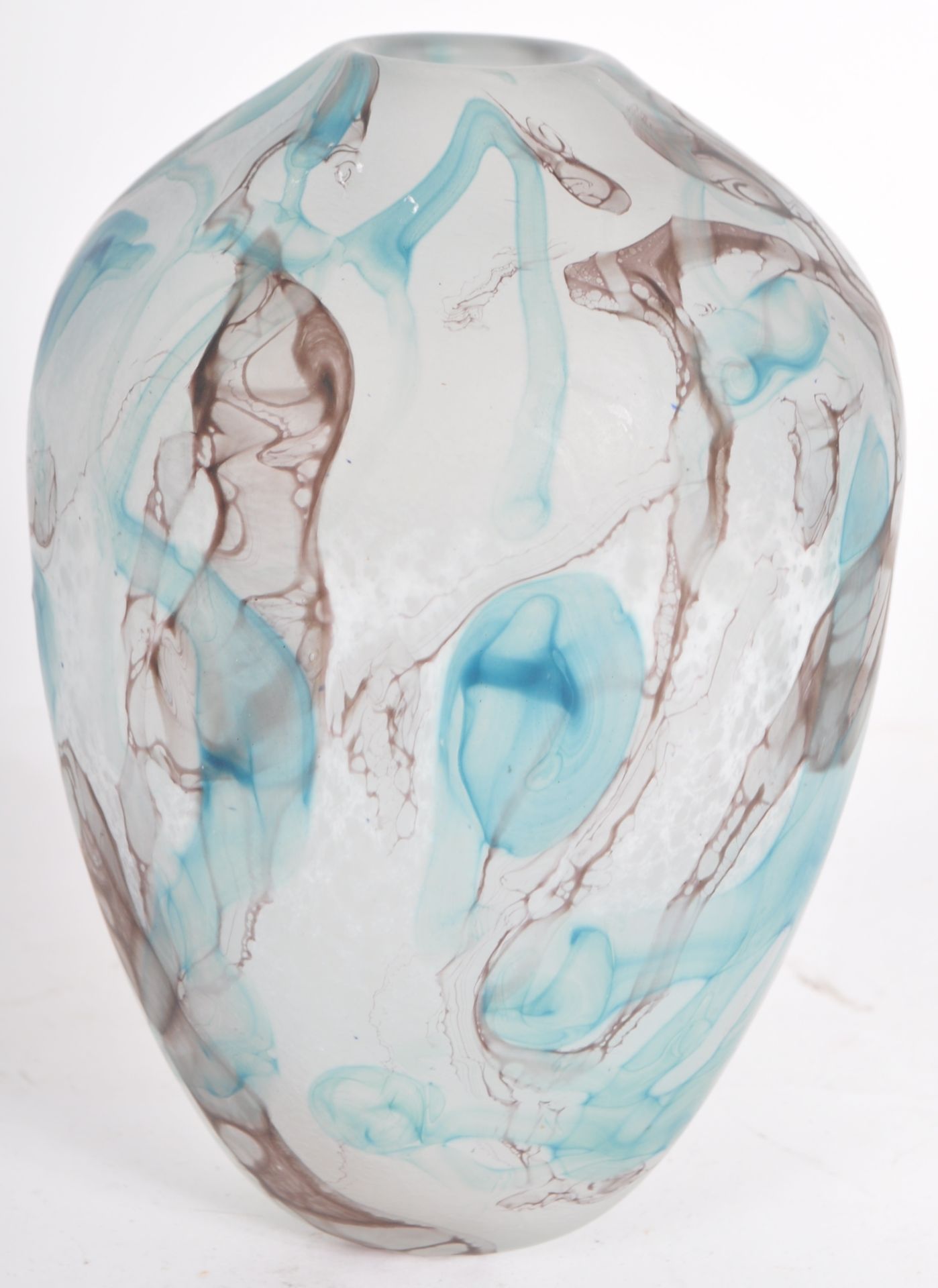 JULIA DONNELLY - RETRO 1980s STUDIO ART GLASS VASE - Bild 3 aus 8