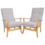 REMPLOY - MATCHING PAIR OF MID CENTURY ARMCHAIRS