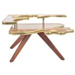 RETRO MID CENTURY PUZZLE PIECE COFFEE TABLE