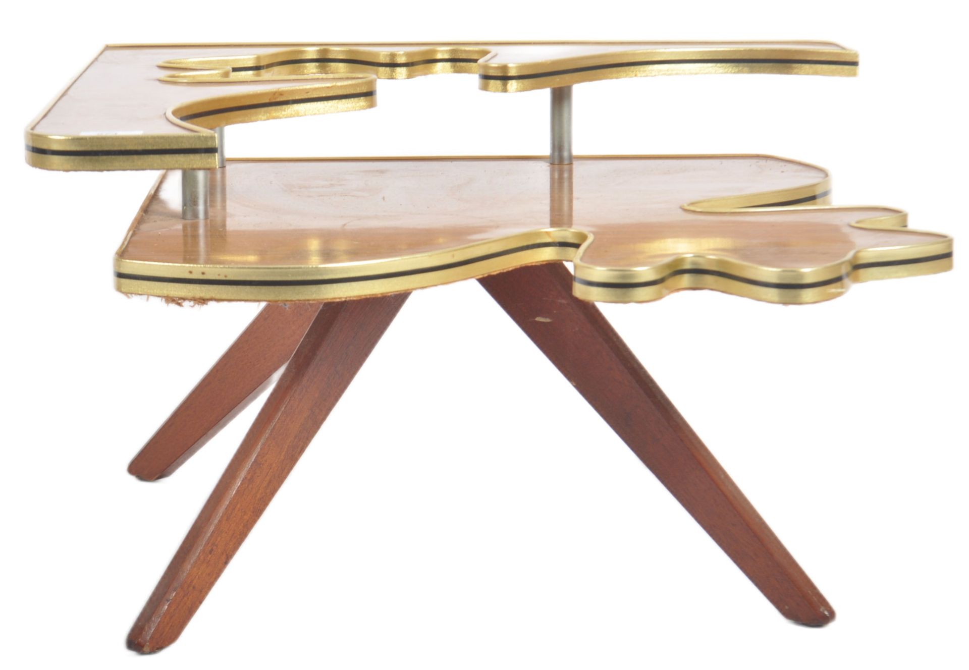 RETRO MID CENTURY PUZZLE PIECE COFFEE TABLE