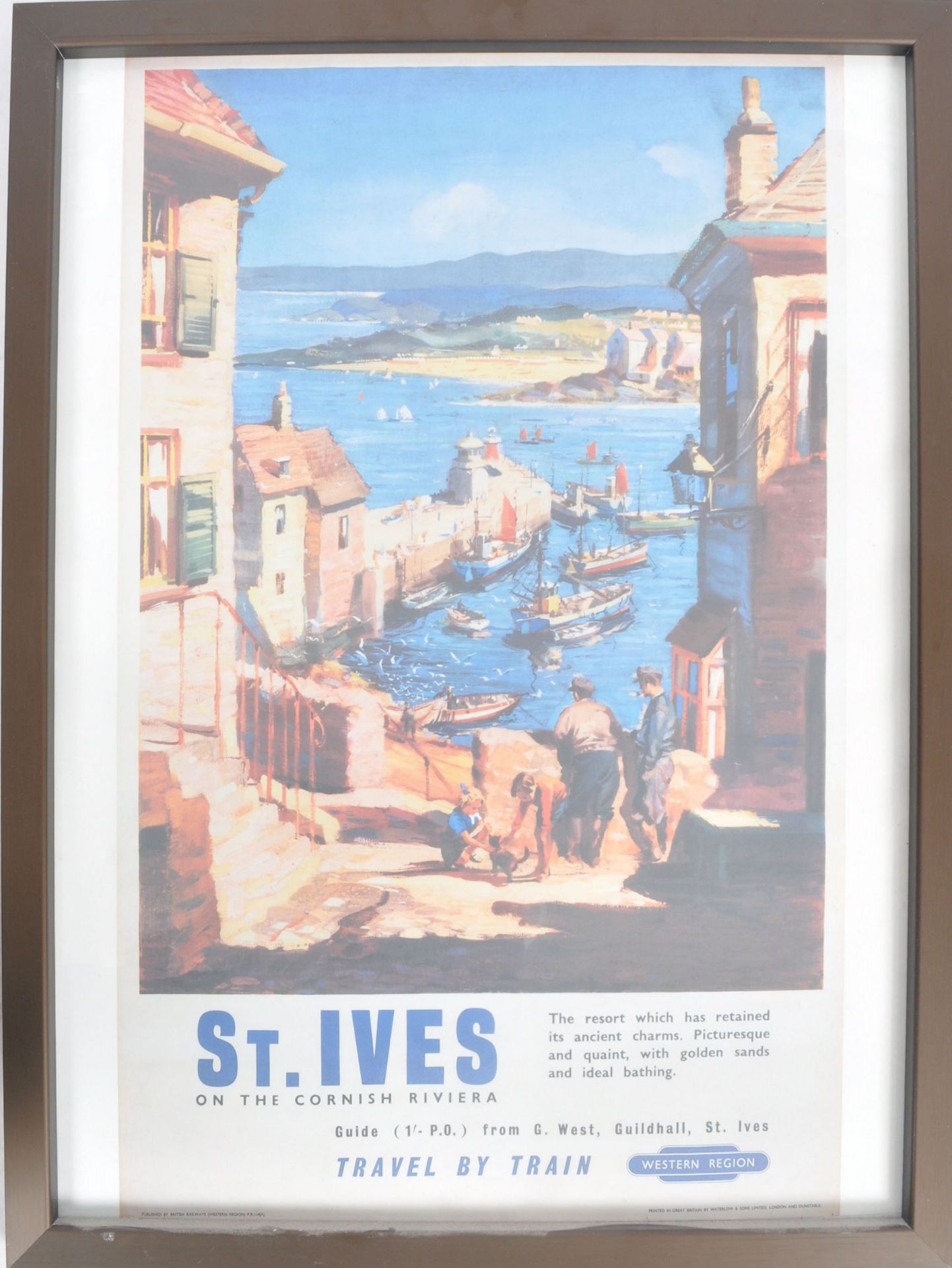 AFTER JOHN POWER - REPRODUCTION ST. IVES TRAVEL POSTER