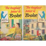 PAIR OF BROLAC PAINT CARD ADVERTISEMENTS