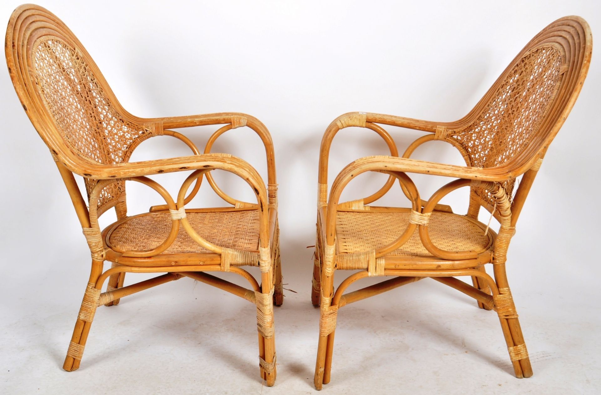 MATCHING PAIR OF MID CENTURY BAMBOO ARMCHAIRS - Bild 6 aus 12