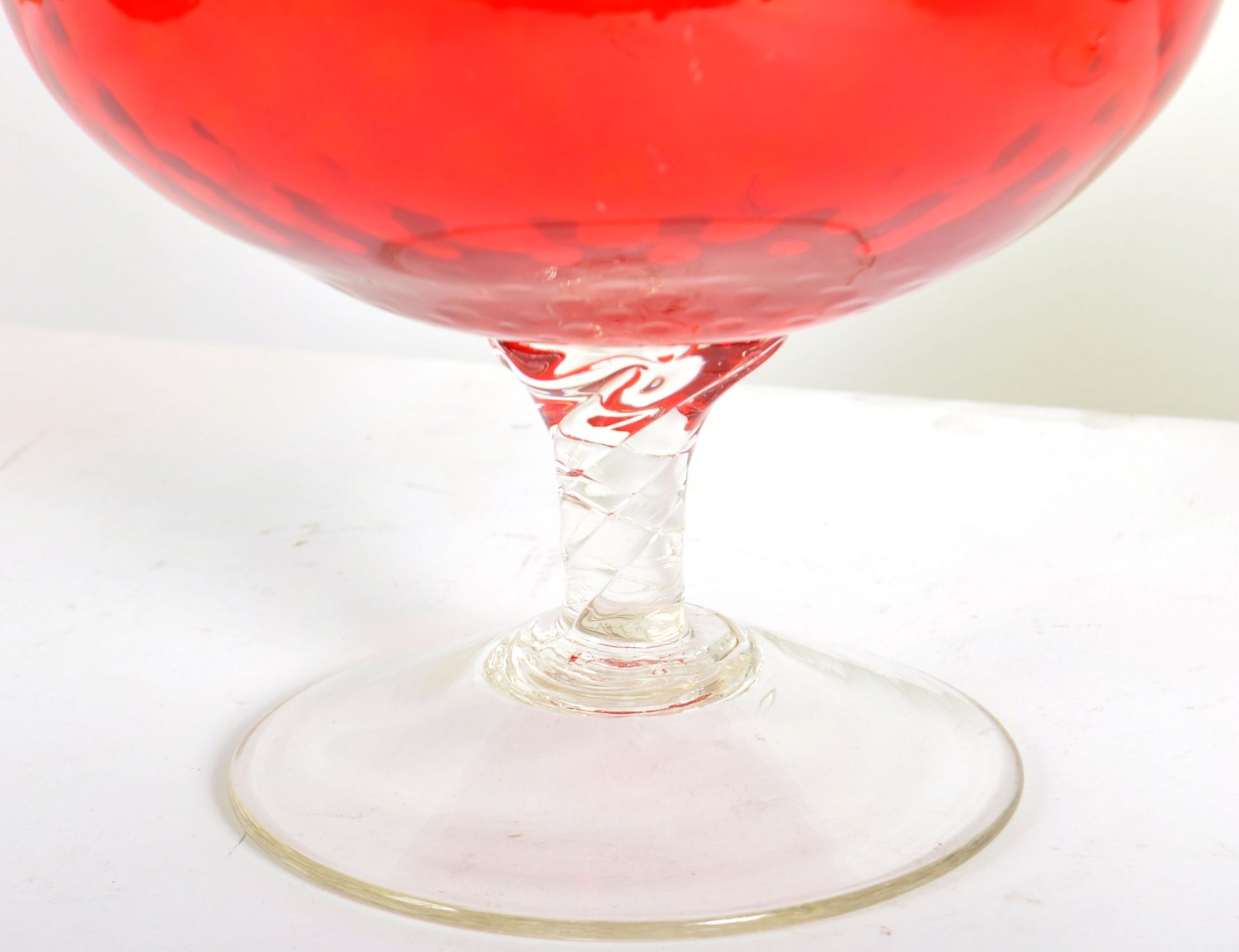 THREE GRADUATING MID CENTURY BALLOON GLASS VASES - Image 8 of 11
