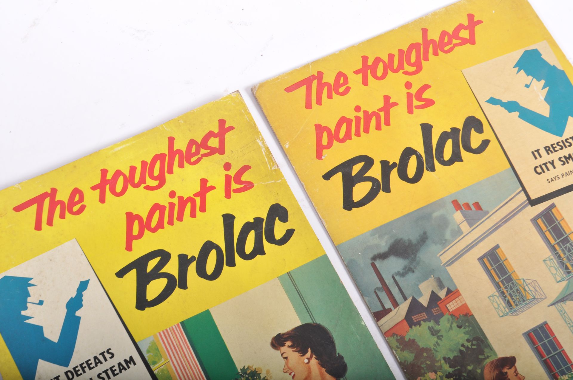 PAIR OF BROLAC PAINT CARD ADVERTISEMENTS - Image 2 of 5