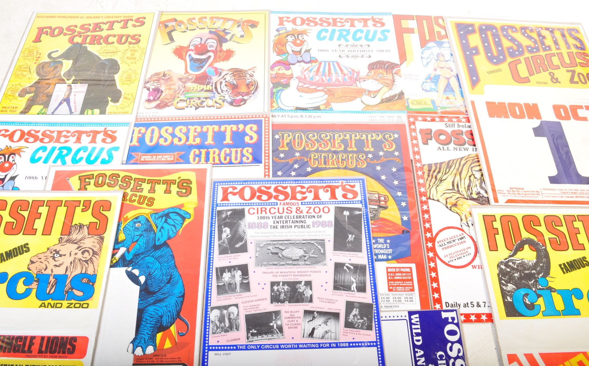 FOSSETT'S CIRCUS - SELECTION OF ADVERTISING POSTERS - Bild 2 aus 4