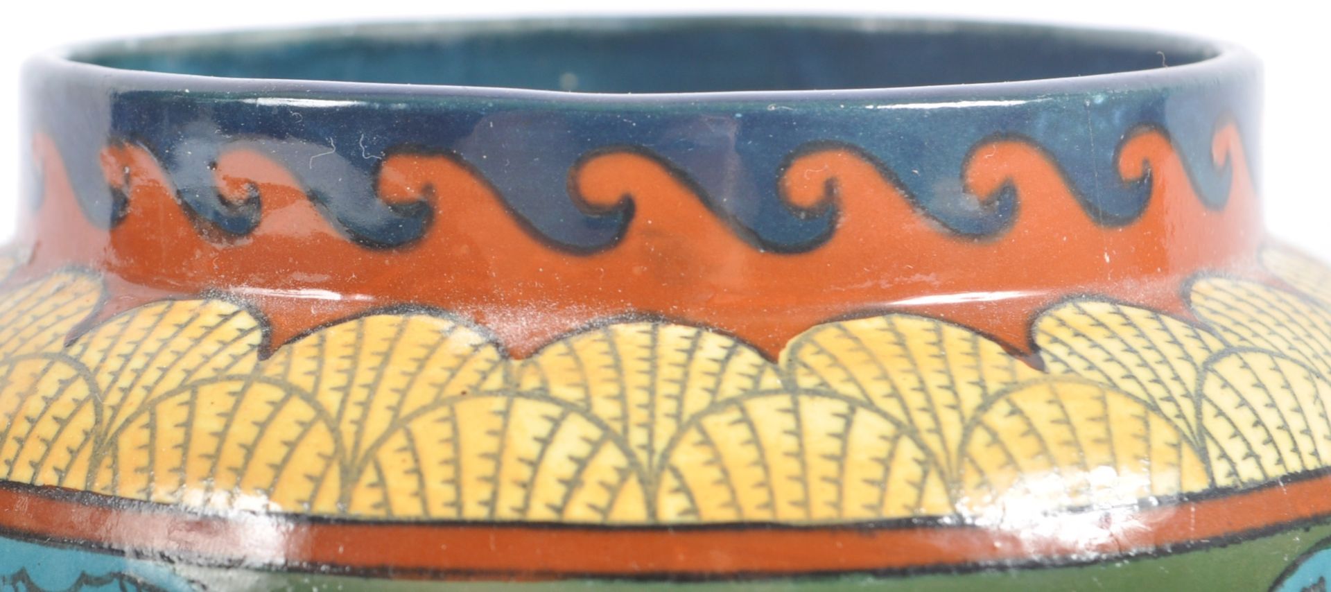 WILEMAN & CO FOLEY - INTARSIO - HAND PAINTED VASE - Image 4 of 7