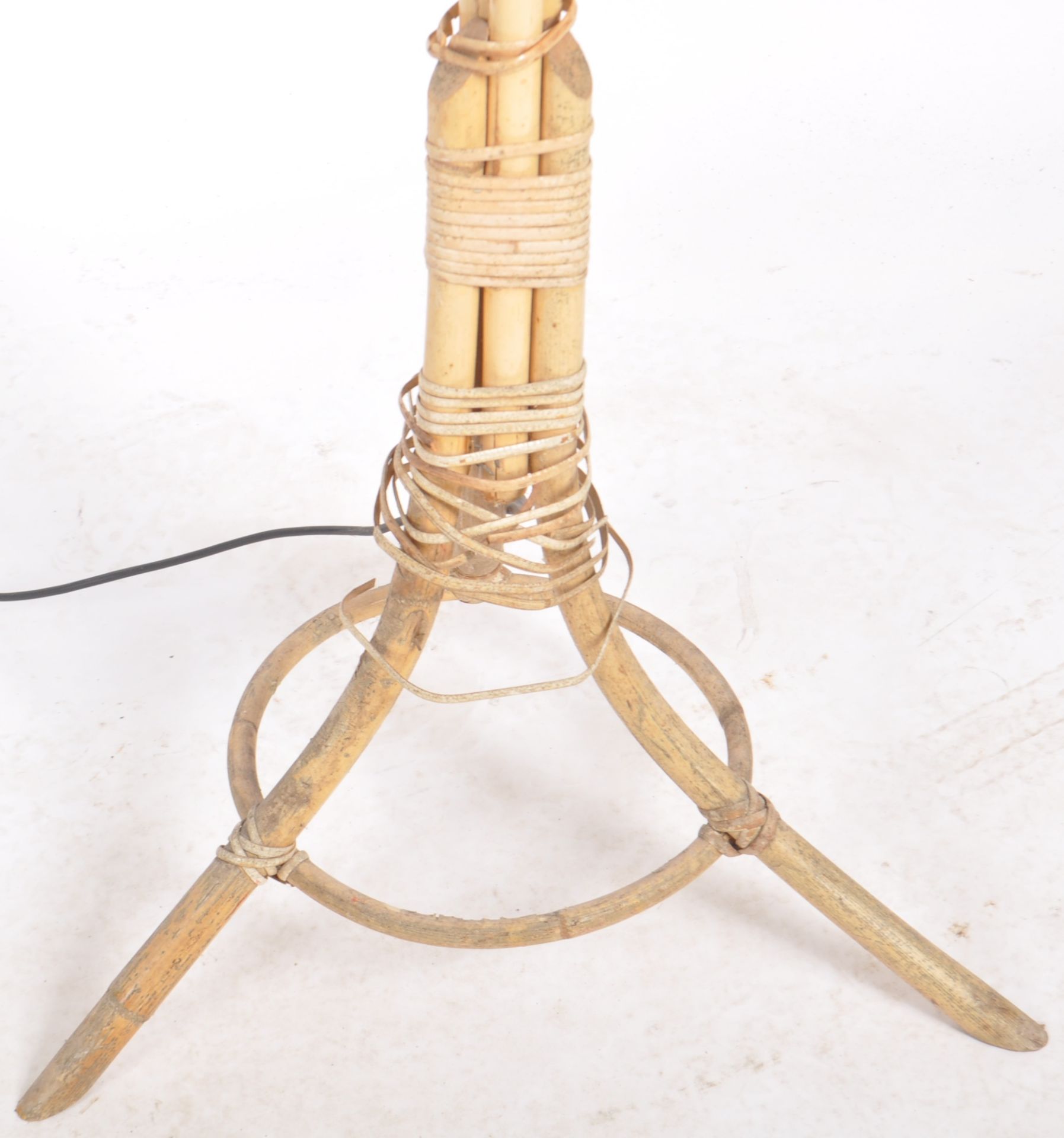 RETRO MID CENTURY BAMBOO STANDARD LAMP LIGHT - Image 6 of 8