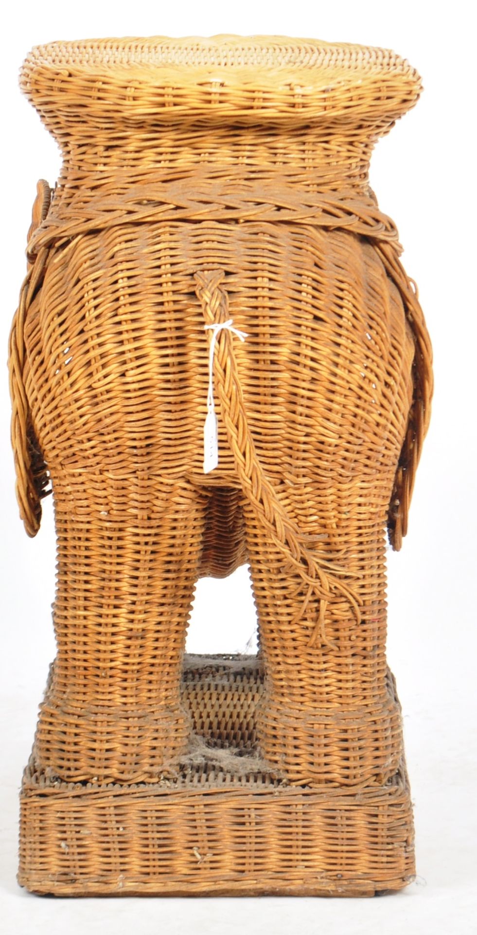 MID CENTURY ELEPHANT CANE / WICKER PLANT STAND - Bild 4 aus 5