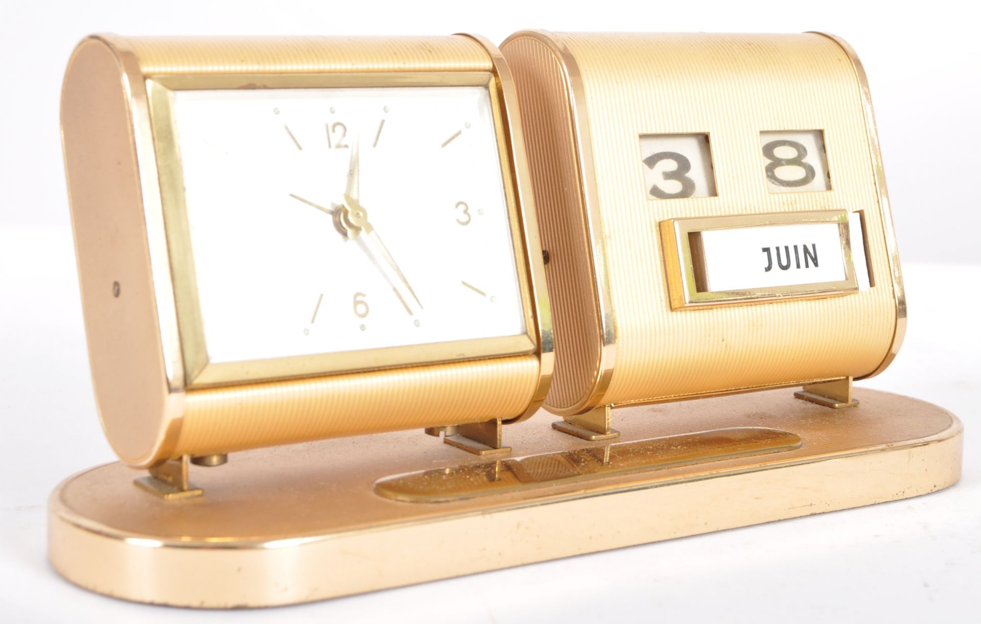 EUROPA - MID CENTURY DESK CLOCK AND CALENDAR