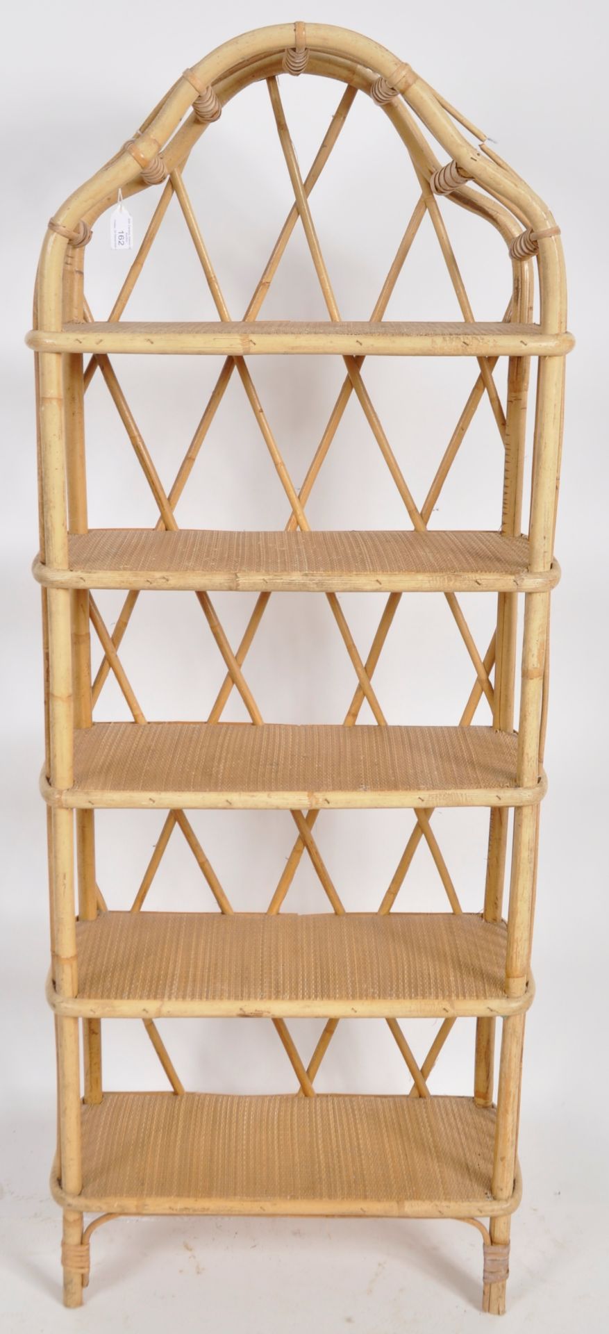 MID CENTURY BAMBOO AND CANE BOOKCASE - Image 4 of 4