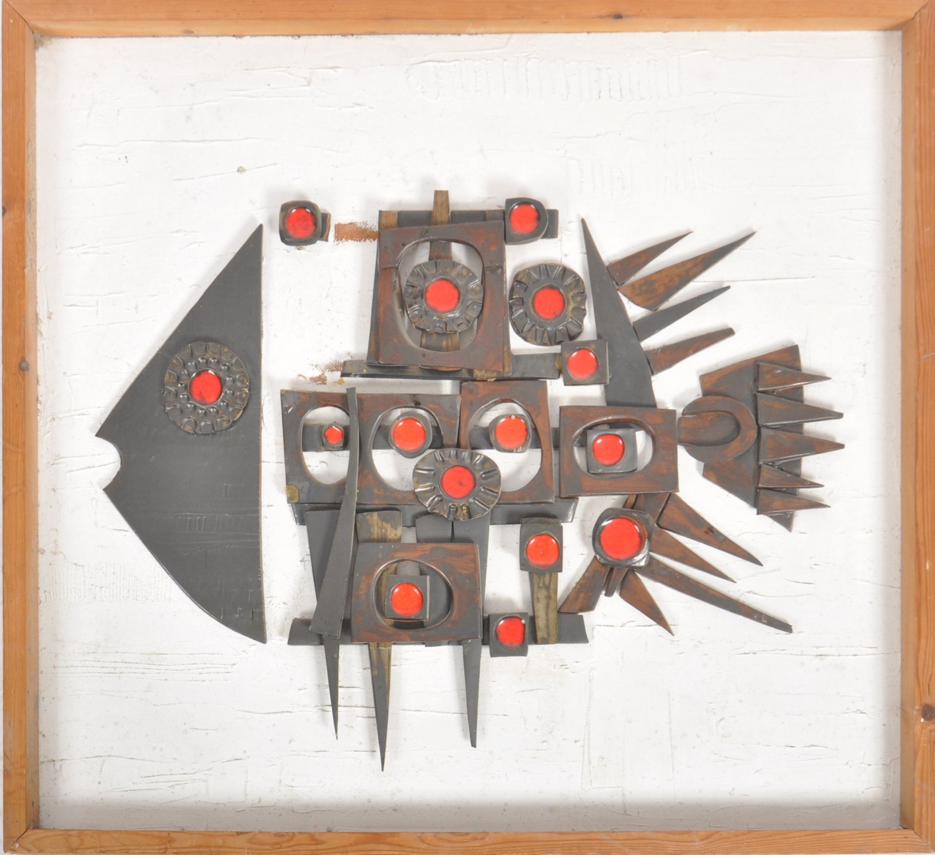 RETRO 20TH CENTURY 1960s BRUTALIST STYLISED FISH WALL ART