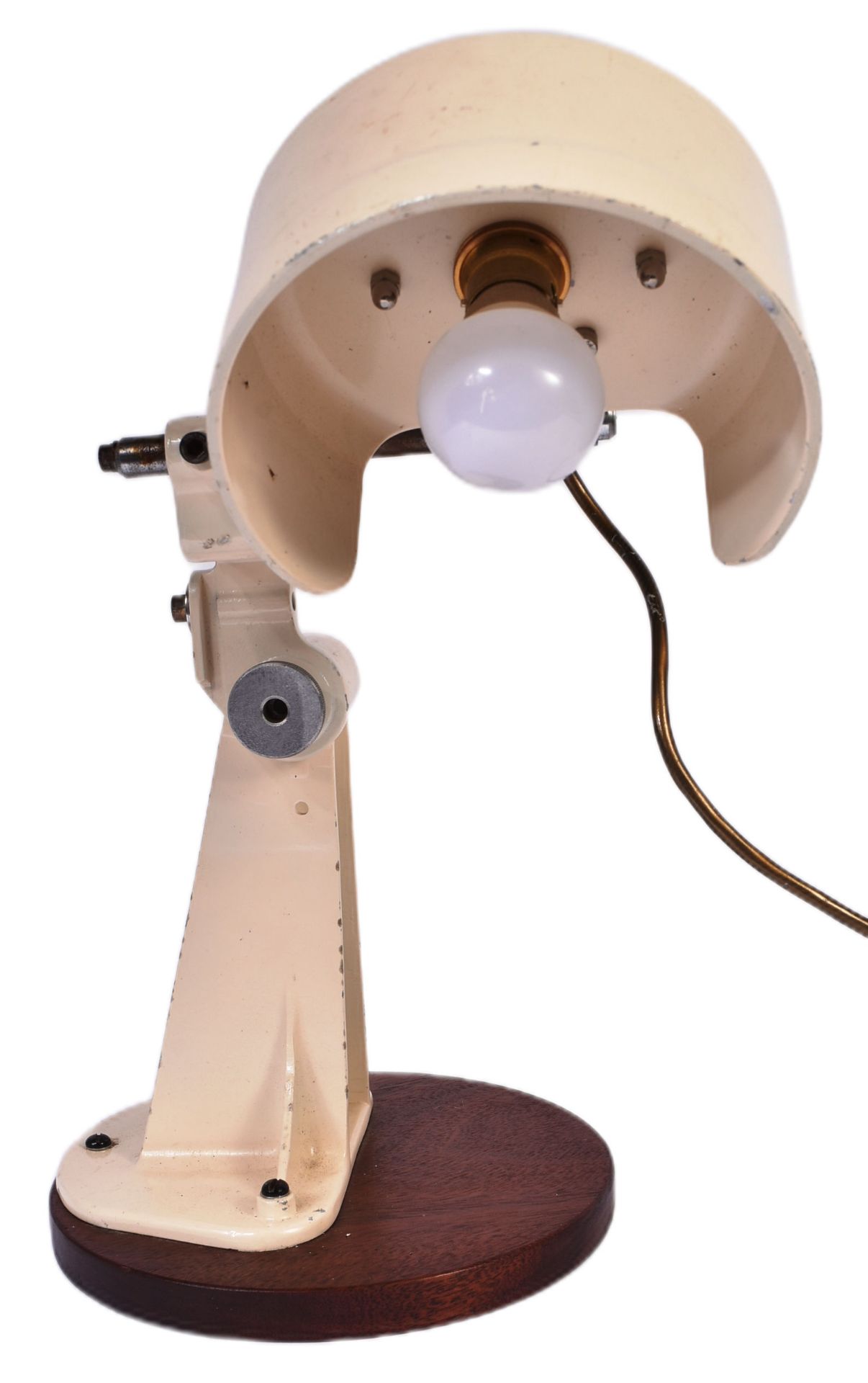 RETRO INDUSTRIAL CREAM ENAMEL WORK LAMP