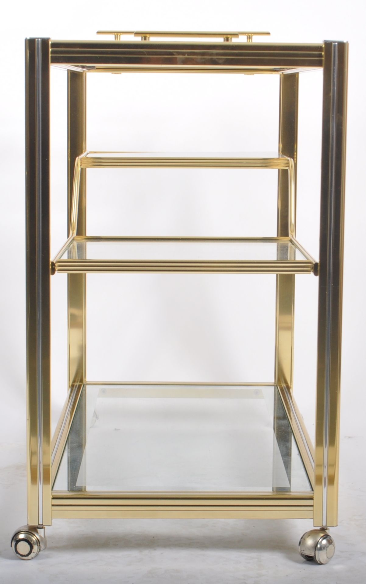 CONTEMPROARY DESIGNER BRASS EFFECT COCKTAIL DRINKS TROLLEY - Bild 8 aus 10